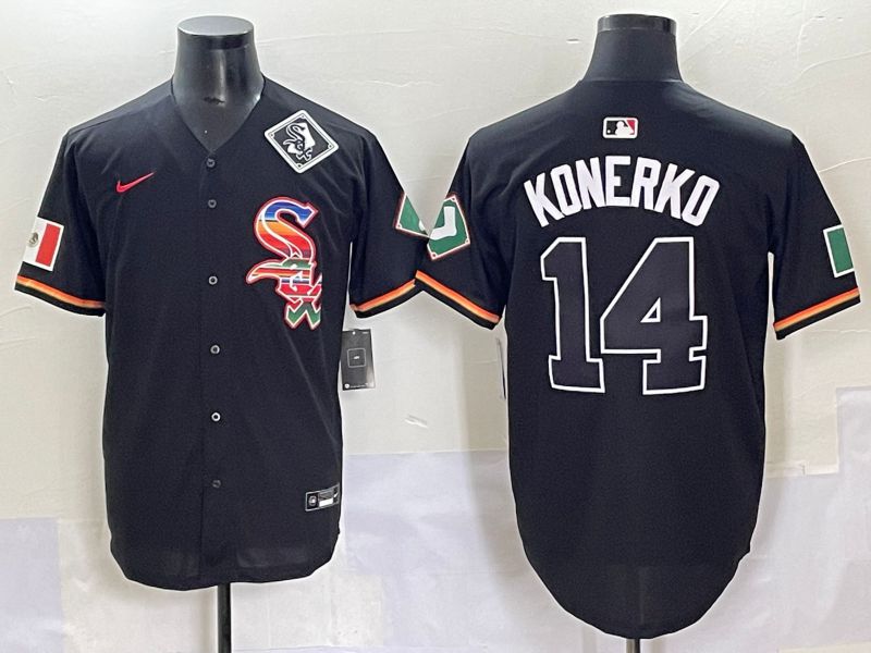 Men 2025 Chicago White Sox #14 Konerko Black Game Nike MLB Jersey style 46->chicago white sox->MLB Jersey